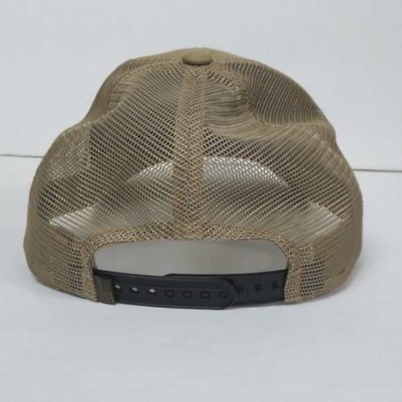 Filso Mesh Snapback Logger Trucker Hat Cap Tan Khaki - Picture 5 of 13